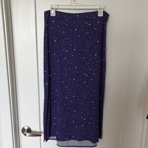 WhimsyGoth FairyCore Purple Midi Skirt